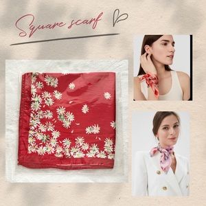 Handbag Head Scarf Red Floral 3/$20